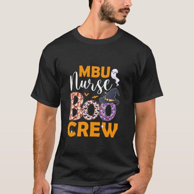 MBU Nurse Boo Crew Spooky Boo Ghost Halloween Cost T-Shirt (Front)