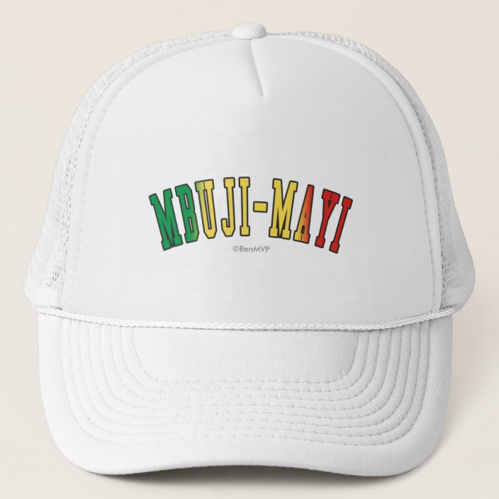 Mbuji-Mayi in Congo National Flag Colors Hat