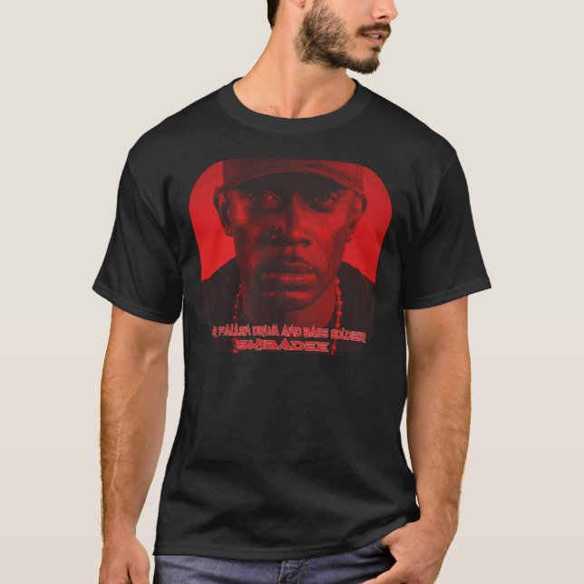 MC Skibadee. Our Fallen Drum And Bass Soldier. RIE T-Shirt (Front)