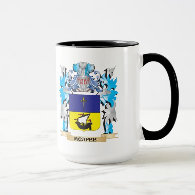 Mcafee Coat of Arms - Family Crest Mug (Right)