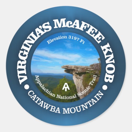 McAfee Knob Classic Round Sticker