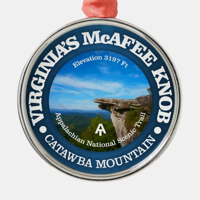 McAfee Knob Metal Ornament (Front)
