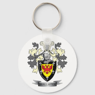 McAllister Family Crest Coat of Arms Keychain