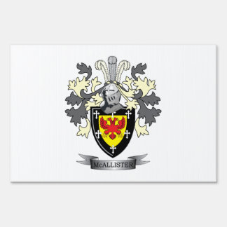 McAllister Family Crest Coat of Arms Sign