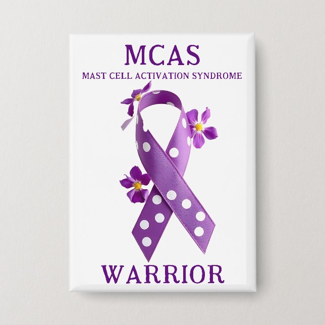 MCAS Mast Cell Activation Syndrome Awareness  Button (Front)
