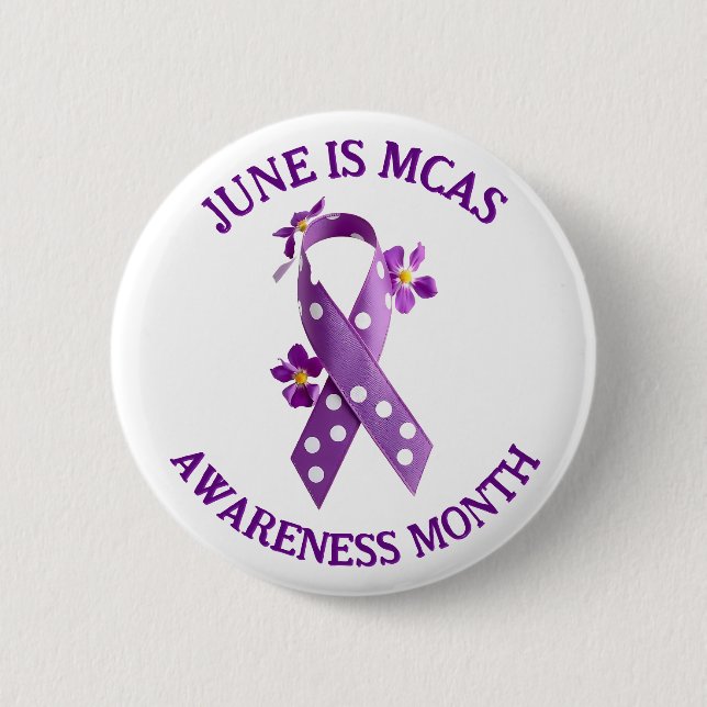 MCAS Mast Cell Activation Syndrome Awareness  Button (Front)