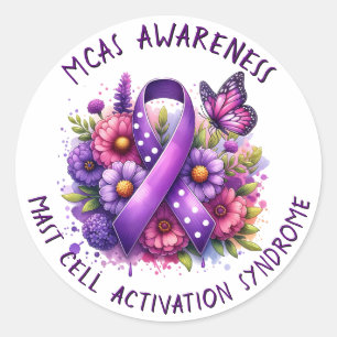 MCAS Mast Cell Activation Syndrome Awareness Classic Round Sticker