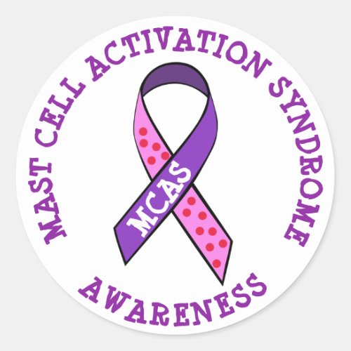 MCAS Mast Cell Activation Syndrome Awareness Classic Round Sticker