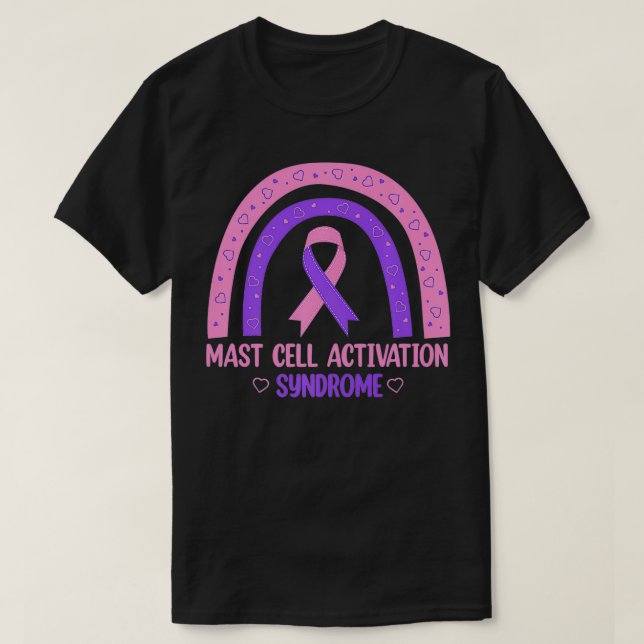 MCAS Mast Cell Activation Syndrome Awareness Ribbo T-Shirt (Design Front)