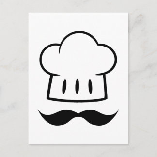 MCBHM CARTOON GRAPHIC LOGO MASTER CHEF HAT BAKER B POSTCARD