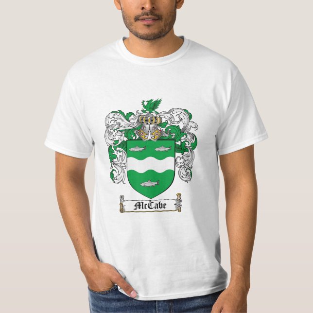 McCabe Family Crest - McCabe Coat of Arms T-Shirt (Front)