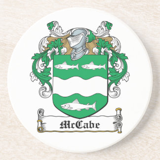McCabe Family Crest Sandstone Coaster