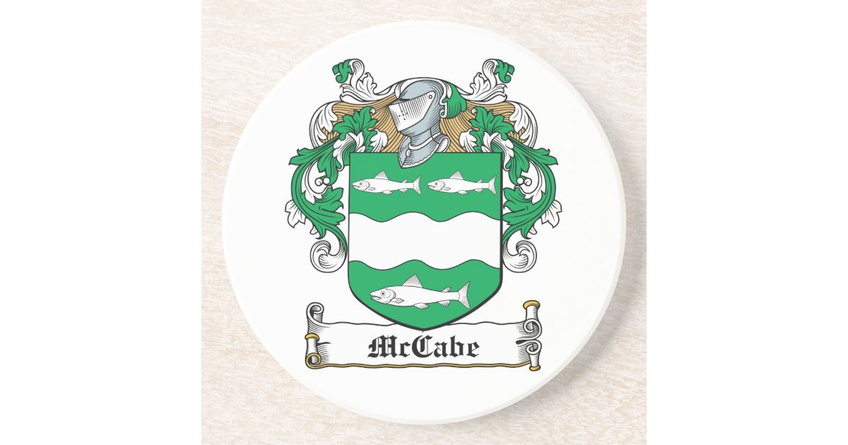 Mccabe Family Crest Sandstone Coaster | Zazzle