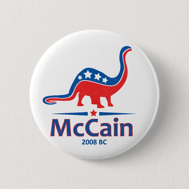 McCain, Brontosaurus Button (Front)