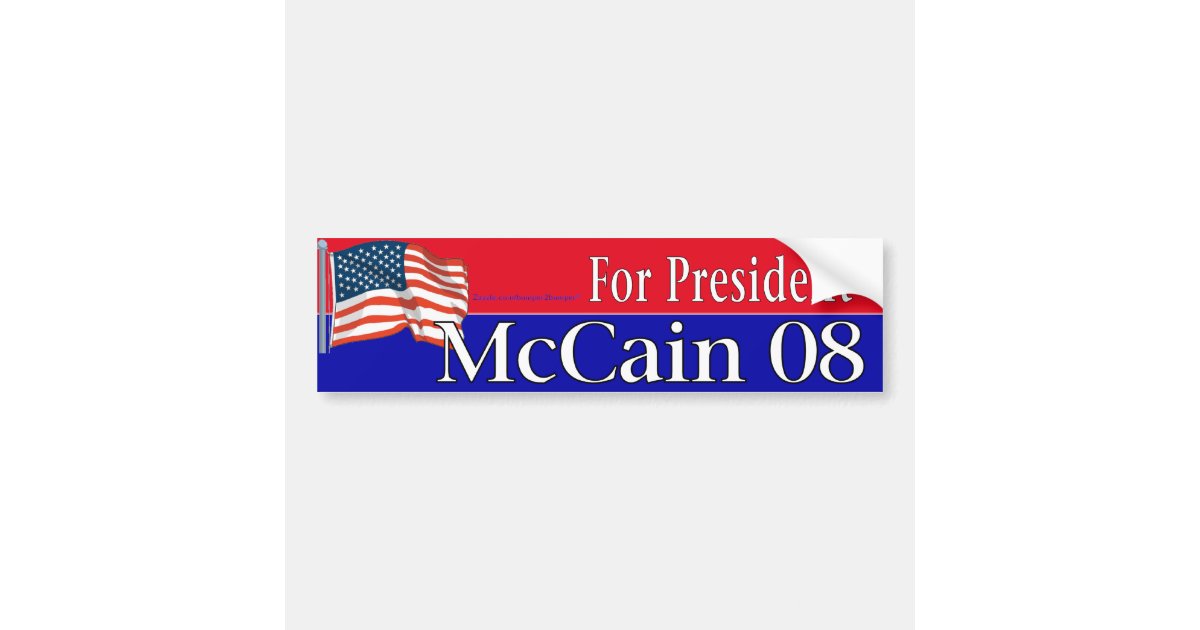 Mcain Racing Sticker McCain Bumper Sticker | Zazzle