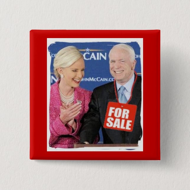 McCain For Sale Square Button (Front)