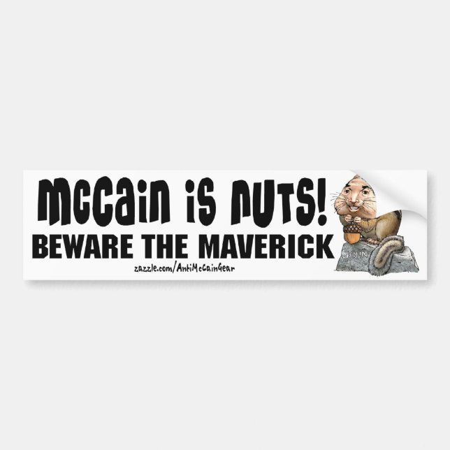 McCain Nuts Bumper Sticker (Front)
