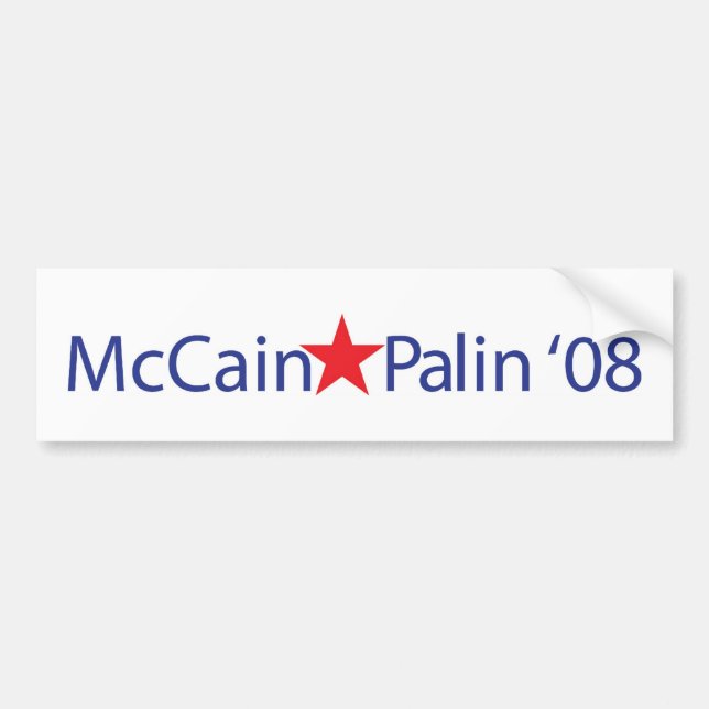 MCCAIN-PALIN '08 BUMPER STICKER (Front)
