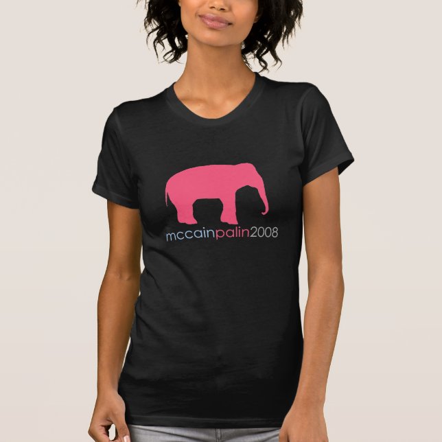 McCain Palin 2008 - Hot Pink Elephant T-Shirt (Front)