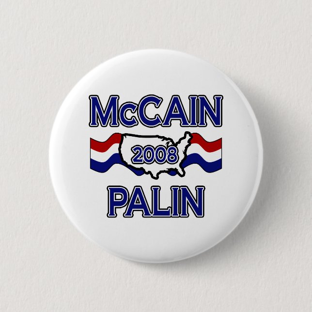 McCain Palin 2008 Pinback Button (Front)