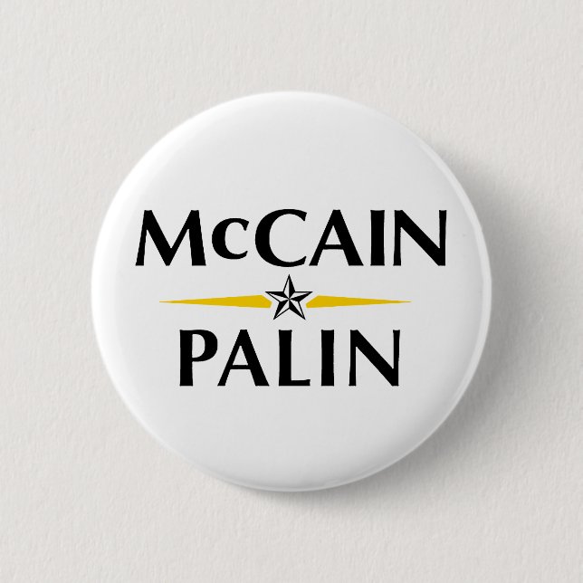 MCCAIN PALIN 2008 PINBACK BUTTON (Front)