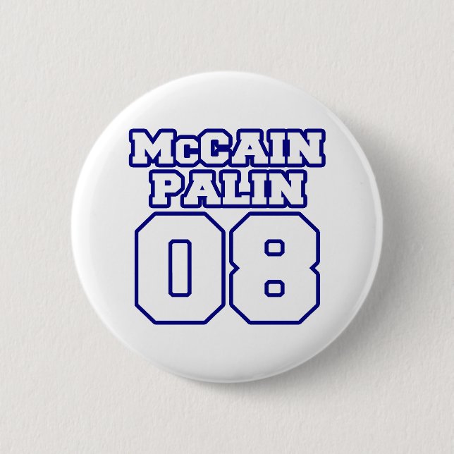 McCain Palin Jersey Pinback Button (Front)