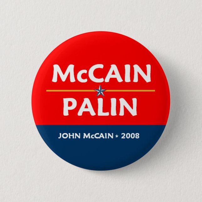 McCain Palin Pres VP Button (Front)