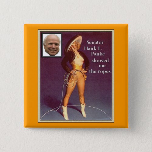 McCain Pinup cowgirl Button