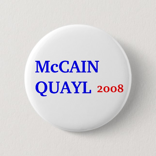 McCAIN QUAYL 2008 Button (Front)