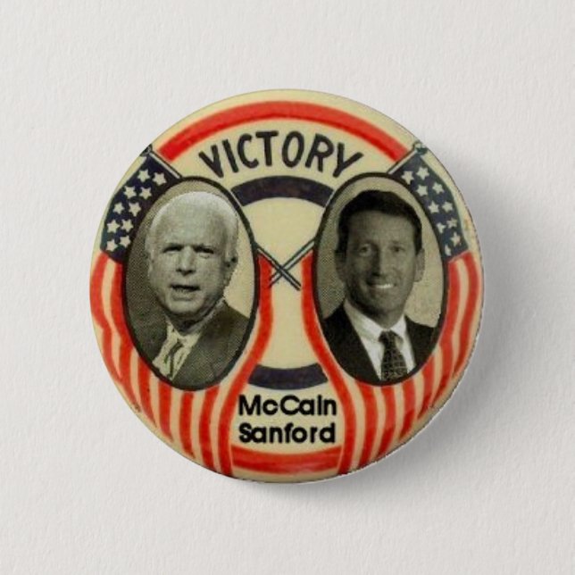 McCain & Sanford Pinback Button (Front)