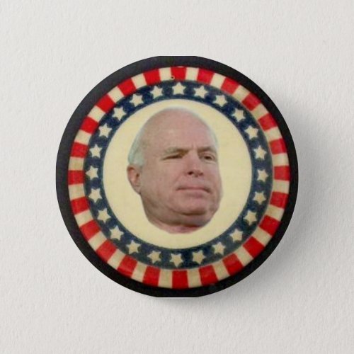 McCain Stars  Stripes Pinback Button