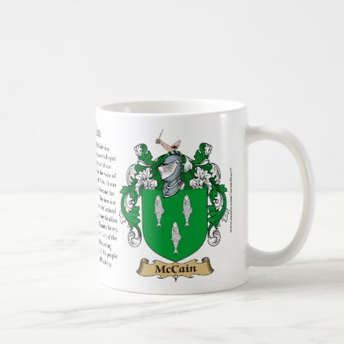 McCain the Origin the Meaning and the Crest Coffee Mug