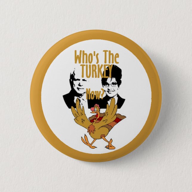 McCain TURKEY Button (Front)