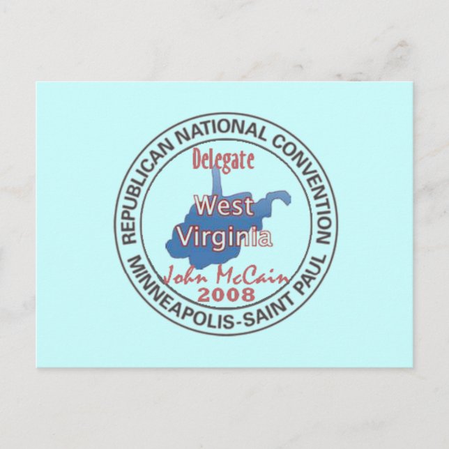 McCAIN WV RNC Postcard (Front)