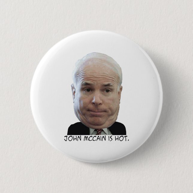 mccainishot pinback button (Front)