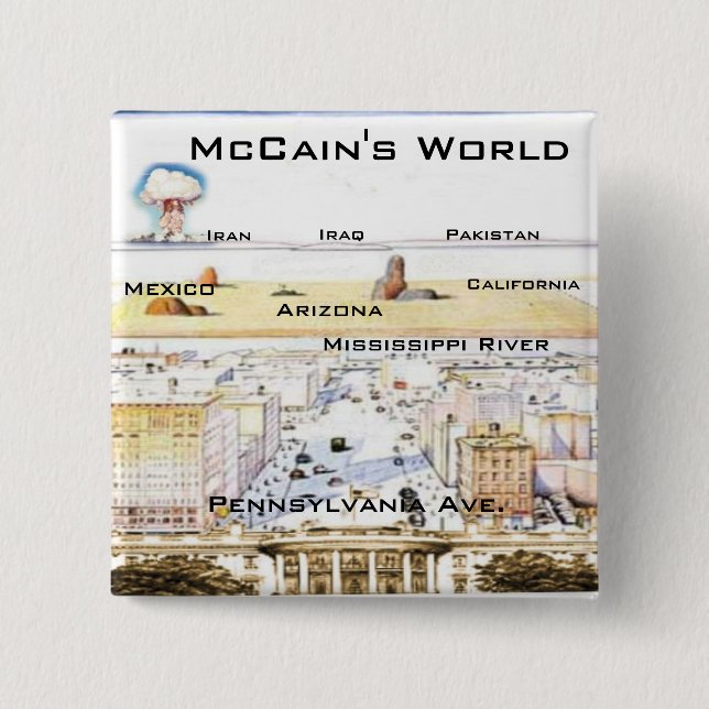 McCain's World Square Button (Front)