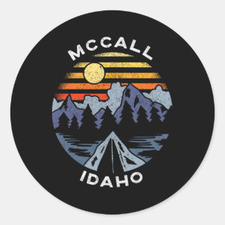 Mccall Idaho Mountains Vacation Camping Souvenir Classic Round Sticker
