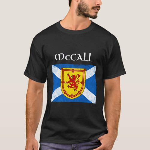 Mccall Scottish Clan Name Gift Scotland Flag Festi T_Shirt