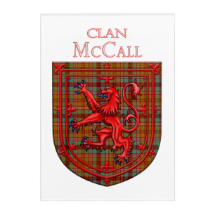 McCall Tartan Scottish Plaid Lion Rampant Acrylic Print