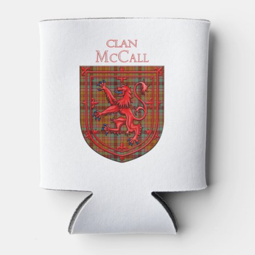 McCall Tartan Scottish Plaid Lion Rampant Can Cooler