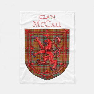 McCall Tartan Scottish Plaid Lion Rampant Fleece Blanket