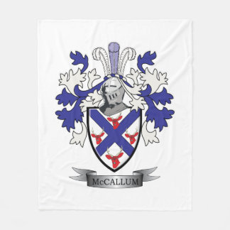 McCallum Family Crest Coat of Arms Fleece Blanket
