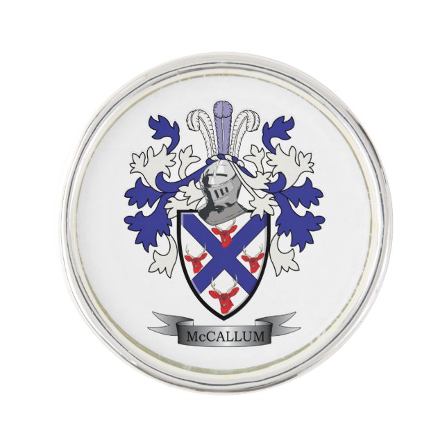 McCallum Family Crest Coat of Arms Pin (Front)