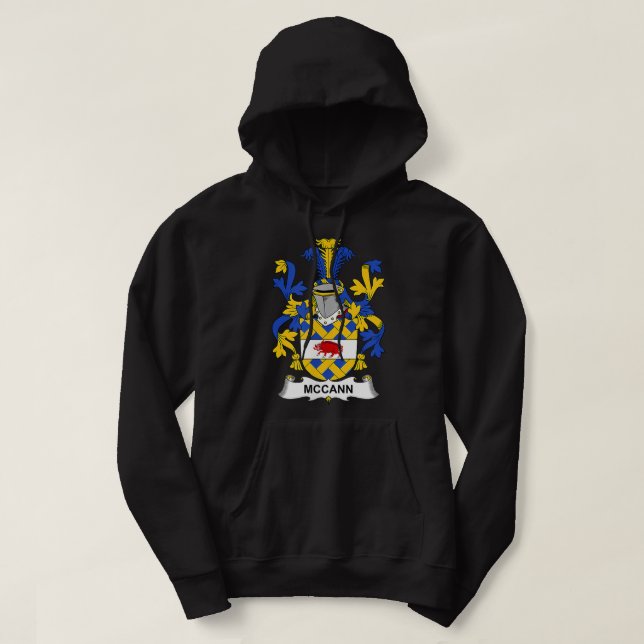 McCann Coat of Arms  Family Crest  Hoodie (Design Front)