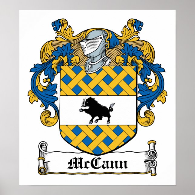 McCann Family Crest Poster (Front)