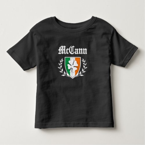 McCann Family Shamrock Crest vintage distressed Toddler T_shirt