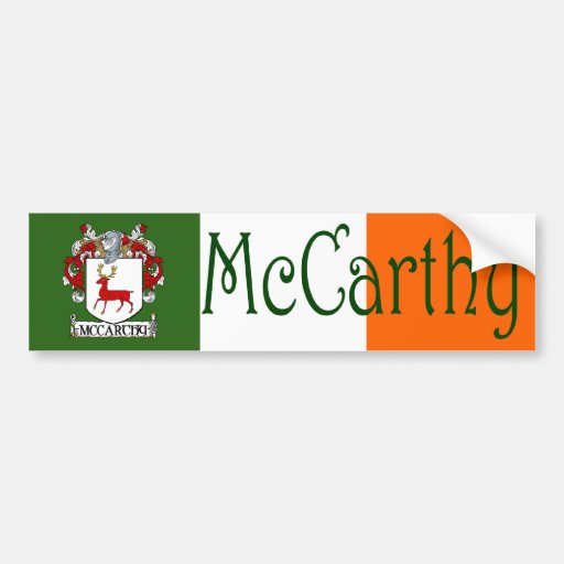 McCarthy Coat of Arms Flag Bumper Sticker | Zazzle
