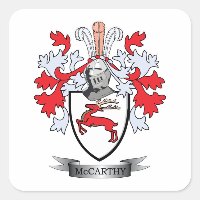 McCarthy Coat of Arms Square Sticker (Front)