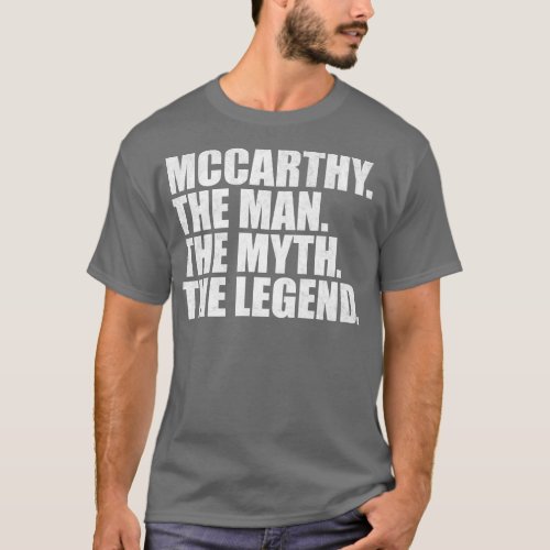 MccarthyMccarthy Family name Mccarthy last Name Mc T_Shirt