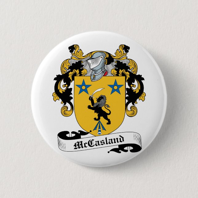 McCasland Family Crest Pinback Button (Front)